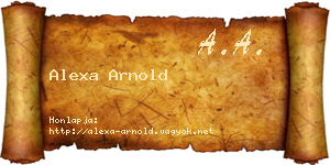 Alexa Arnold névjegykártya