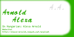 arnold alexa business card